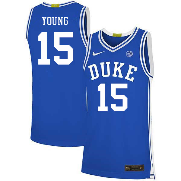 Duke Blue Devils #15 Ryan Young 2022-23 College Stitched Basketball Jerseys Sale-Blue